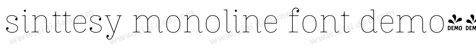 sinttesy monoline font demo字体转换